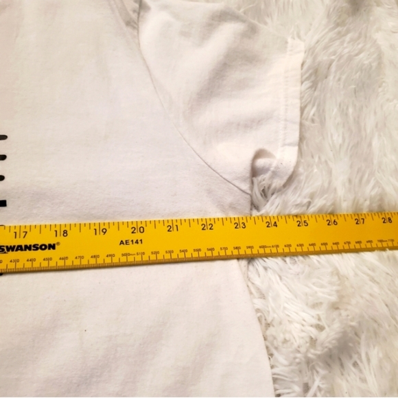 White Disney Life V-Neck Tee Plus Size 2X - Picture 4 of 6